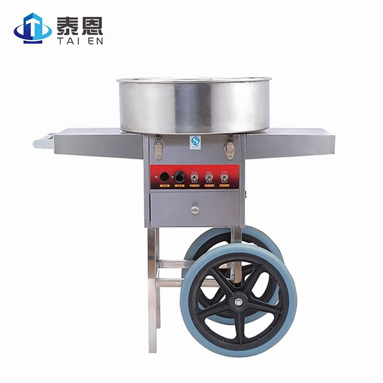 
Stainless Steel Shell Fairy Floss Machine Cart Electric Cotton Candy Floss Machine 