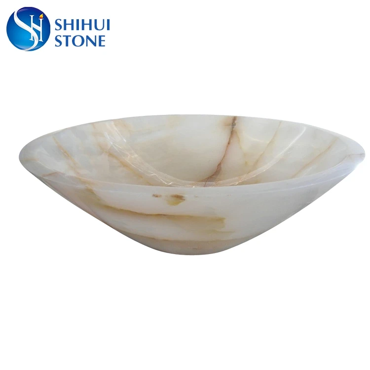 SHIHUI Bathroom High Quality Rough Stone Modern Oval Marble Countertop Sink Villa Graphic Design 3d Model Design Single Hole
