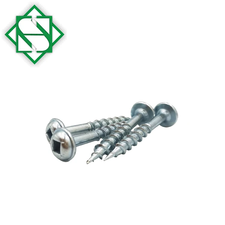 Blue Zinc Finish Screw Square Drive Multipurpose Wood Screw for Toy