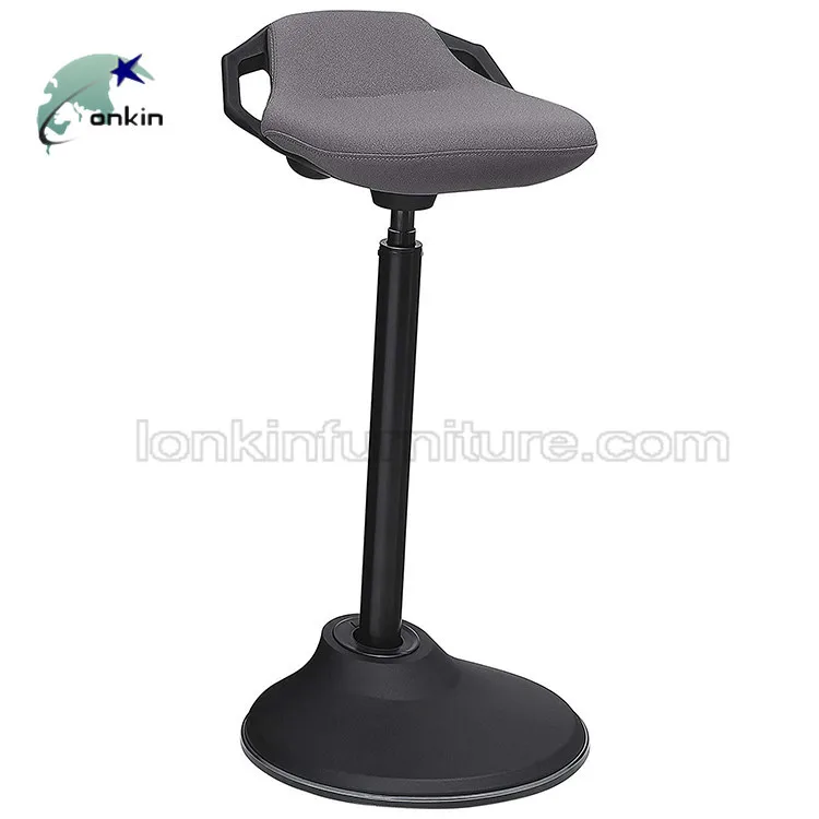 Height adjustable desk chair, Swivel Ergonomic Standing Stool, Active Sitting Wobble stool