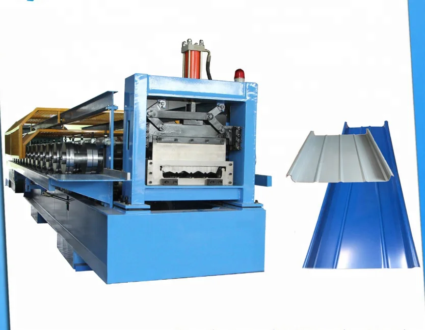 
Bemo style profiling machine for standing seam roof panels 
