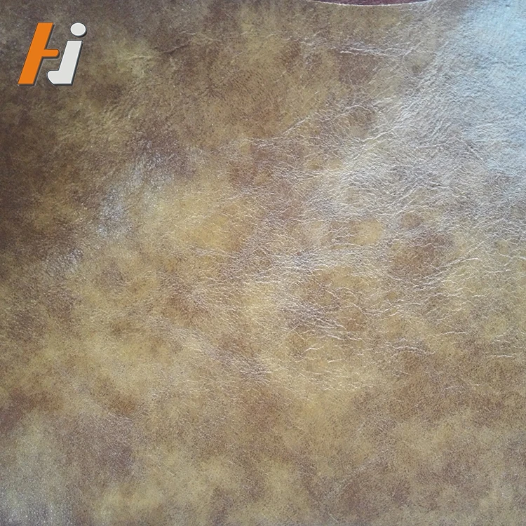 Water Proof Embossed Oil Wax Leather PU Synthetic Artificial Leather For Sofa Set Furniture Motorcycle Seat Shoulder Tote Bag