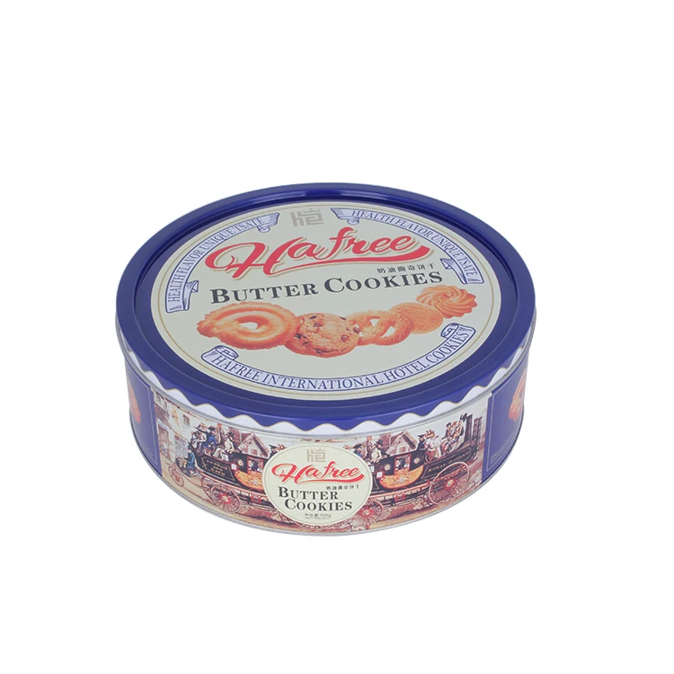 round tin cans for cookies made in dongguan