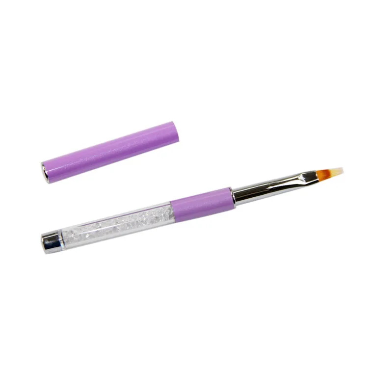 
Mental Handle Synthetic Hair Blooming Ombre Nail Brush 