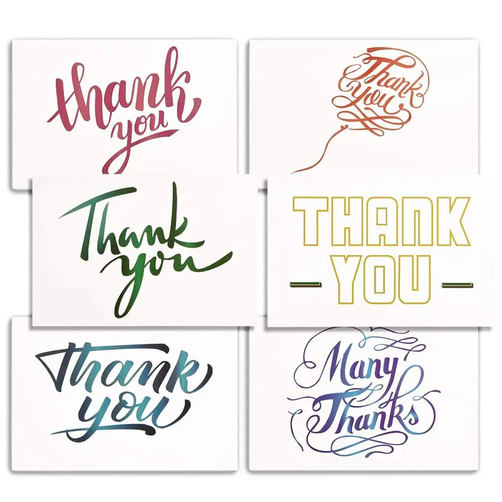 Business Anniversary Bridal Handpainted Wedding Greeting Customised Luxury Small Thank You Card