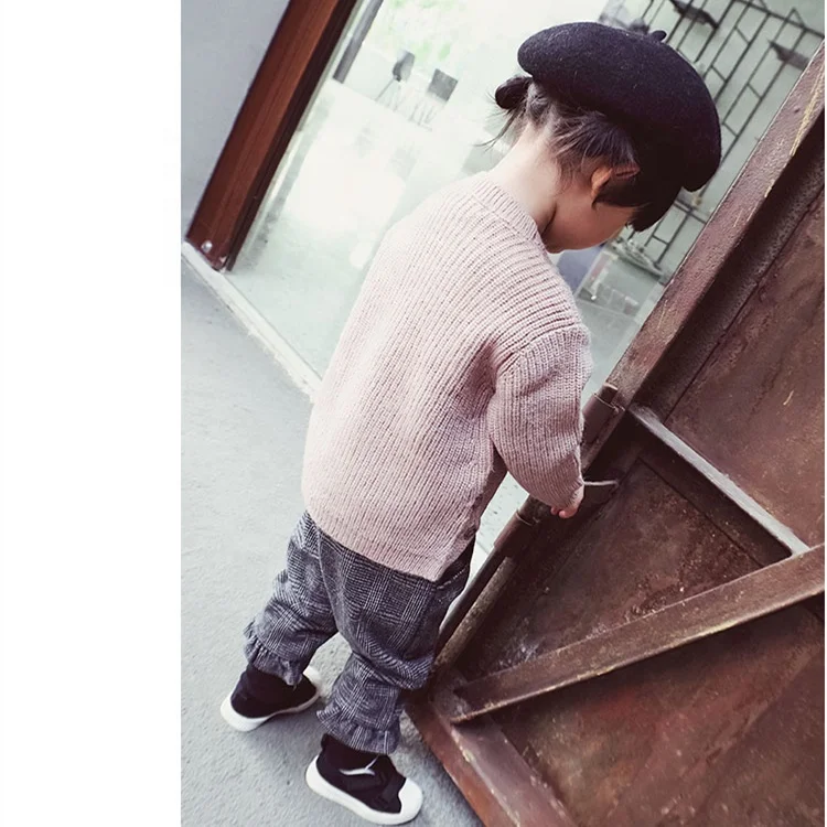 
Infant Unisex Cable Knit Sweater Baby Kids Side Button Knitwear 