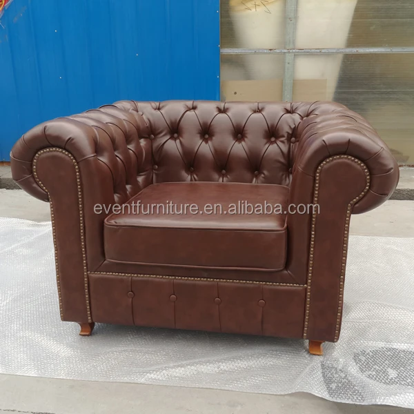 factory bottom price pu leather sofa furniture antique design chesterfield sofa