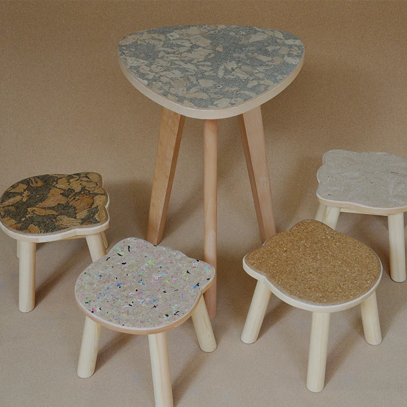 Lovely animal shape cork chair baby dining chair with  cork round dining table set in cork material
