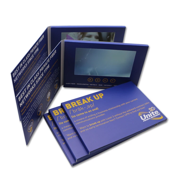 
2019 New Video Greeting Card With Large Memory High Quality mini screen digital video player 