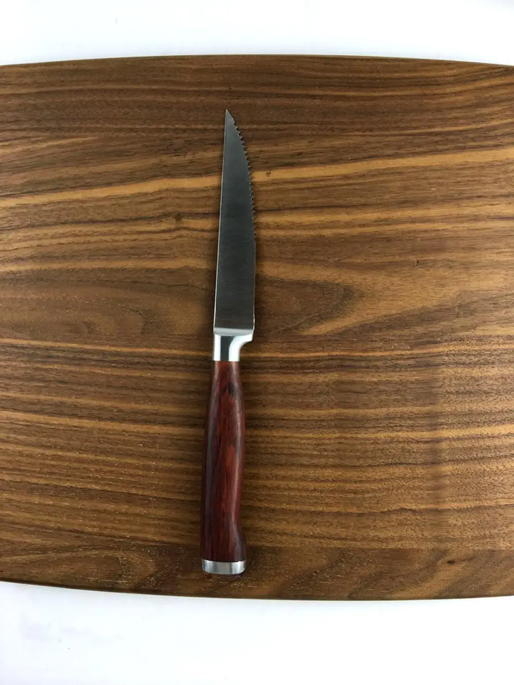 
6Pcs Black Wood Handle Stainless Steel Steak Knife 