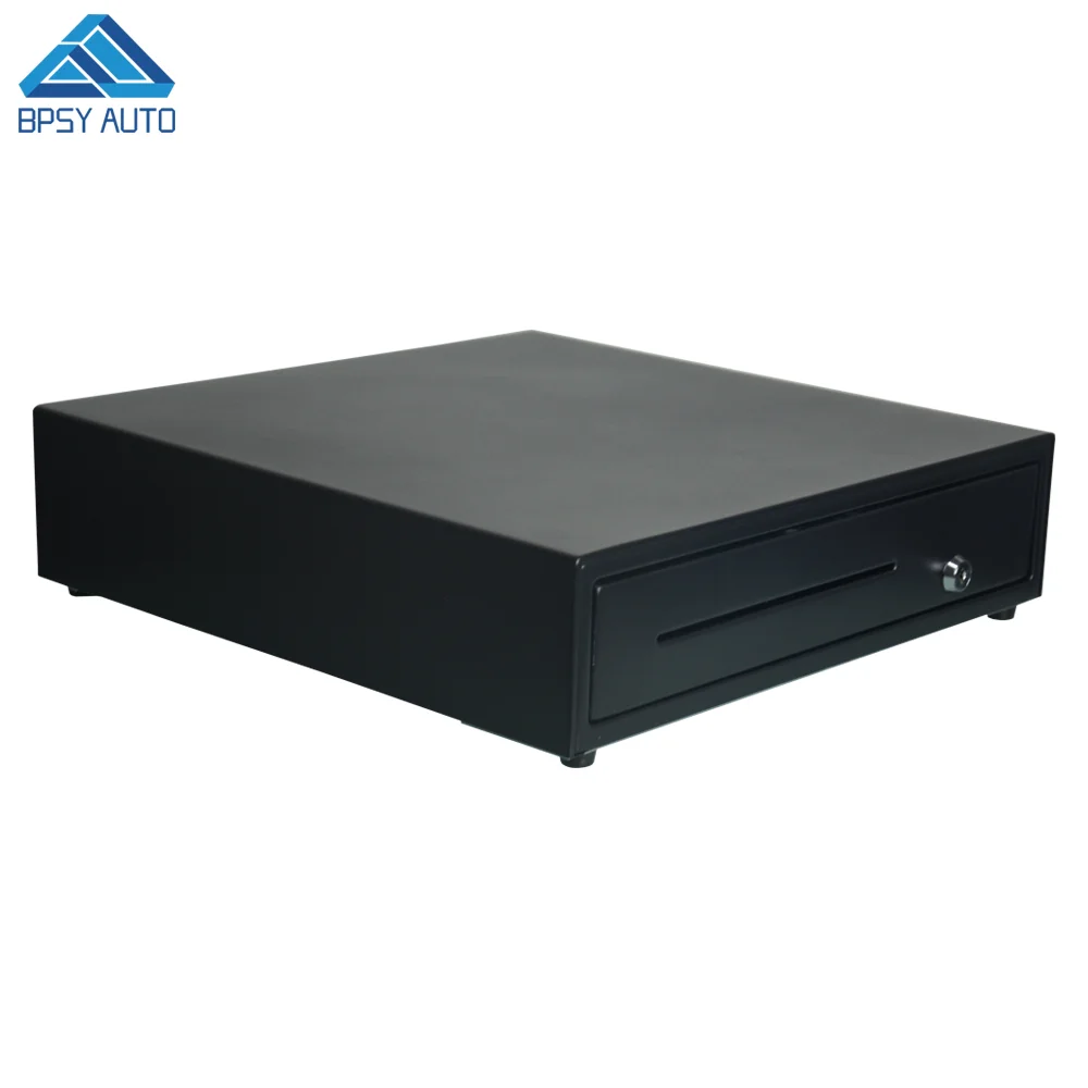 Electronic POS Cash Drawer Box 410 5 Bill 8 Coin Adjustable Coin Trays Auto Manual Open Key-lock with RJ11