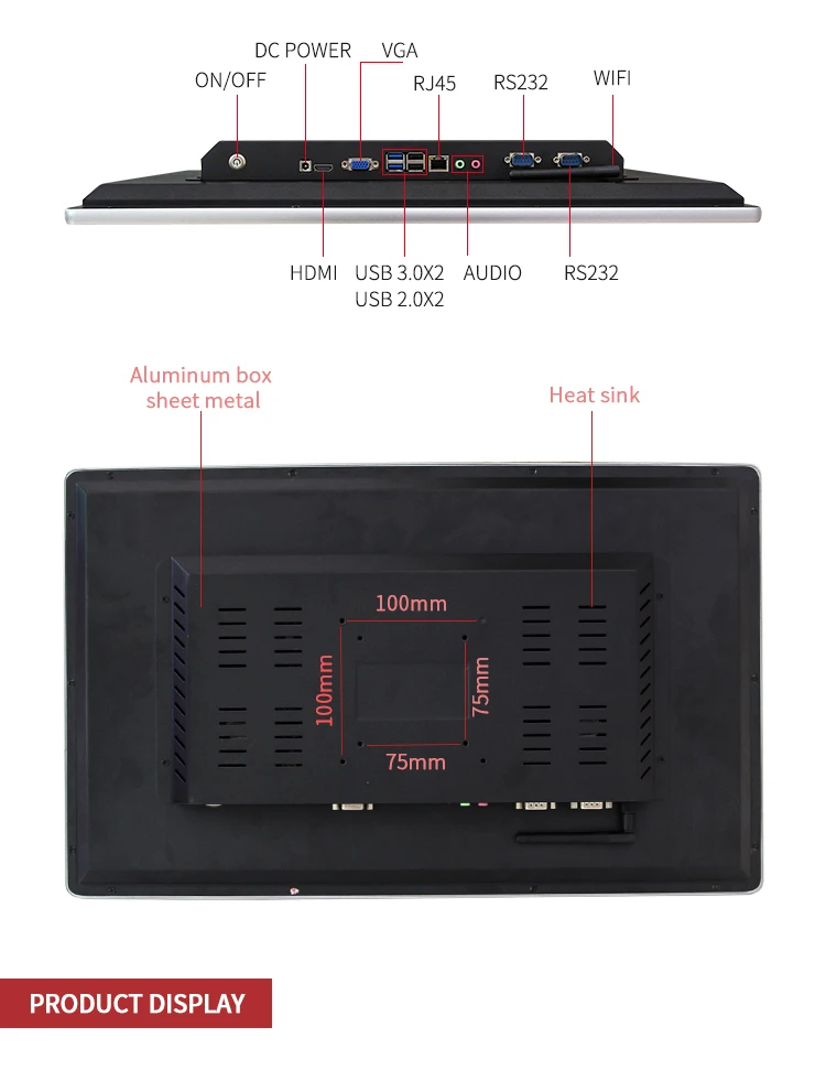 W7 touch screen monitor smart health care display