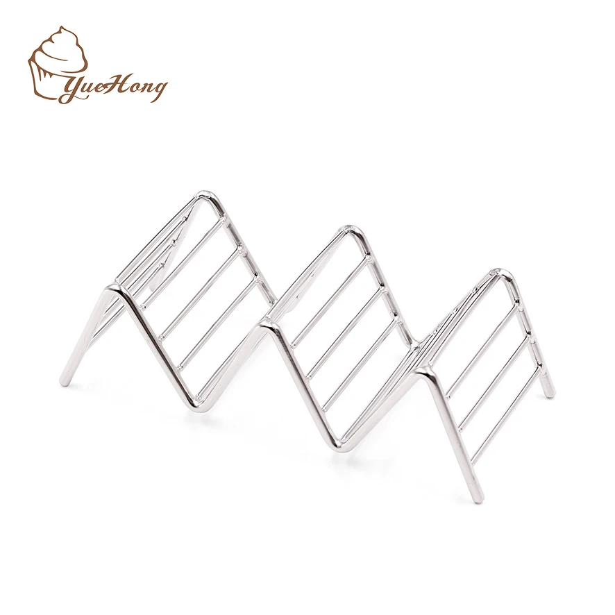 
Hot sell Mexico Stainless steel Taco holder/stand Hold 4 or 5 Hard 