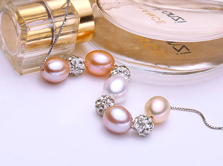 fashion mixed color natural fresh water cultured pearl jewelry genuine natural pearl pendant