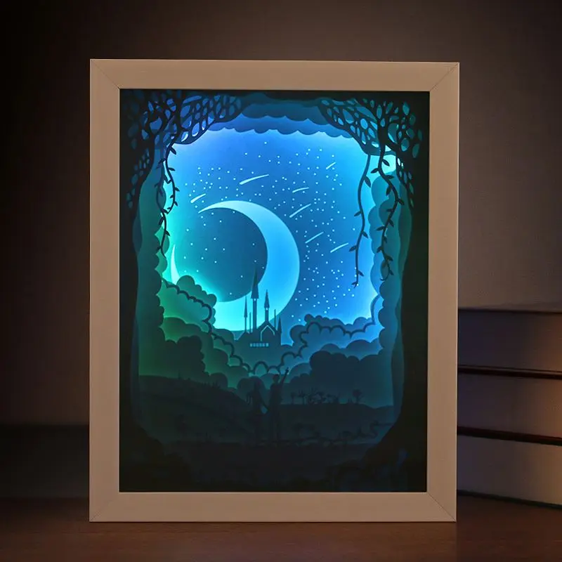 Customize The Great Wall Paper Carving 3D Led Night Light Lamp