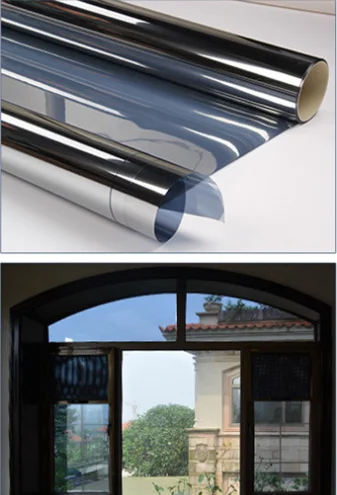 2mil Daytime Double Sliver Privacy One Way Mirror Reflective Glass Window Film