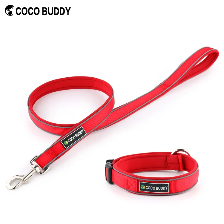 Wholesale Reflective Custom Neoprene Padded Dog Collar And Leash Set,Hot Products Pets Accessories