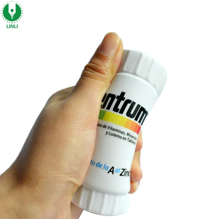 
Medicine Bottle Squeeze PU Ball with Logo 