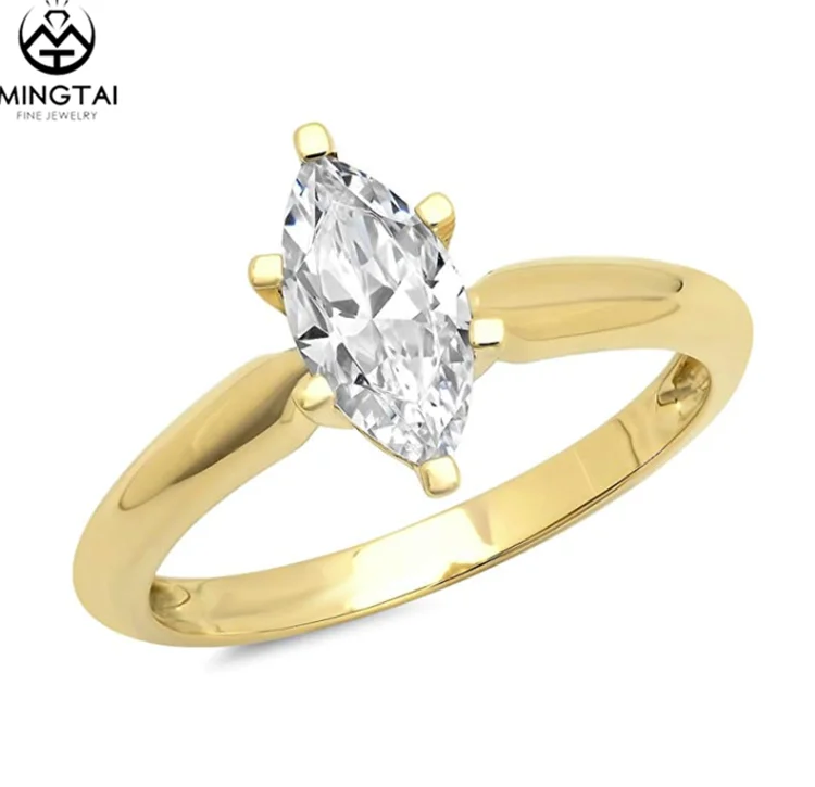 
Marquise brilliant Cut diamond ring engagement 14kt solid gold ring 