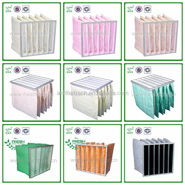 Air conditioner filter medium efficiency pocket filter air dust filters bag