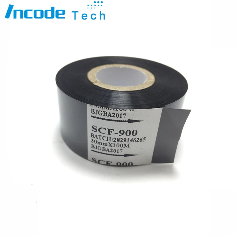 OEM High Quality Wax TTR (Thermal Transfer Ribbon) 30mm x 100 meters barcode ribbon