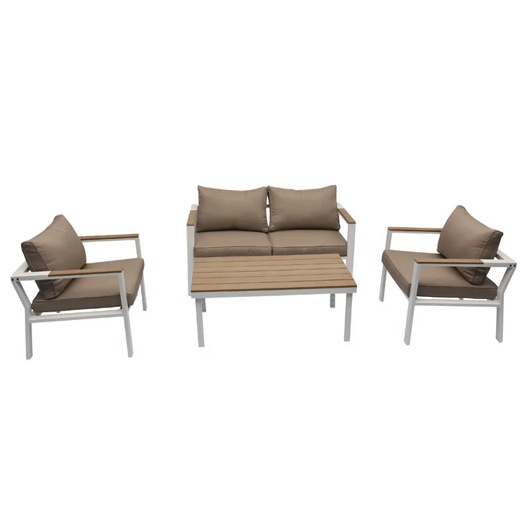 Outdoor Sofa Furniture White Aluminum Frame Outdoor Furniture Aluminium Set