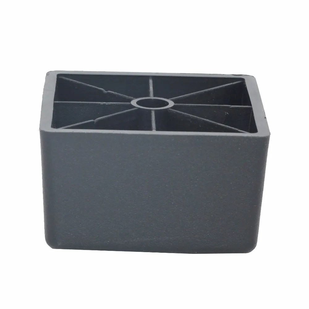 top quality 1.6 inch square plastic sofa feet
