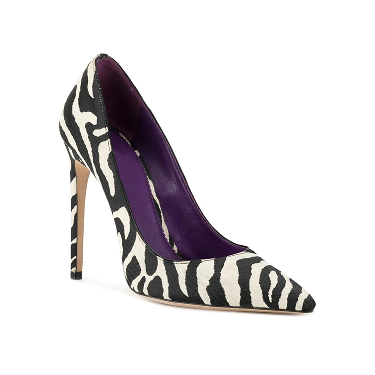 
Fashion women shoes heels sexy zebra pattern ladies formal high heels women shoes 