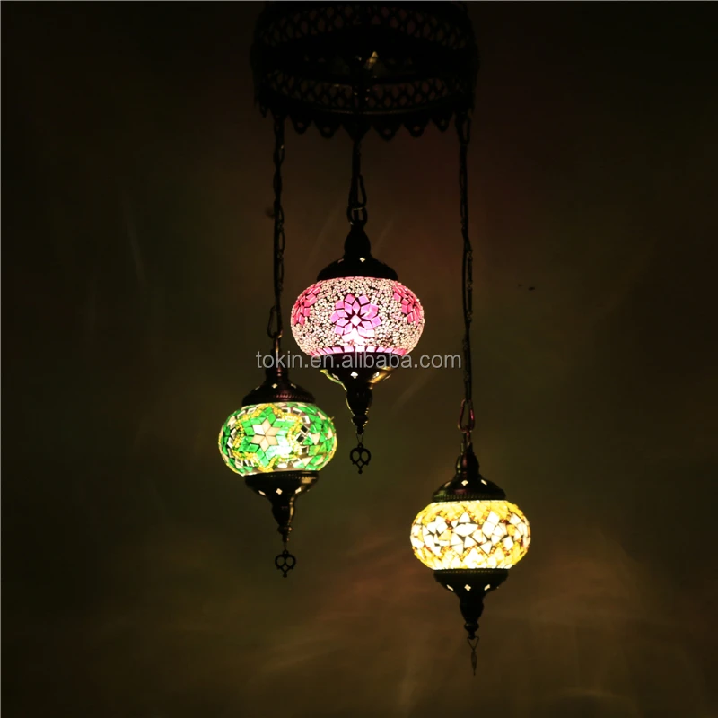 handmade Mosaic Art single Turkish Lamps Chandelier CC3M01