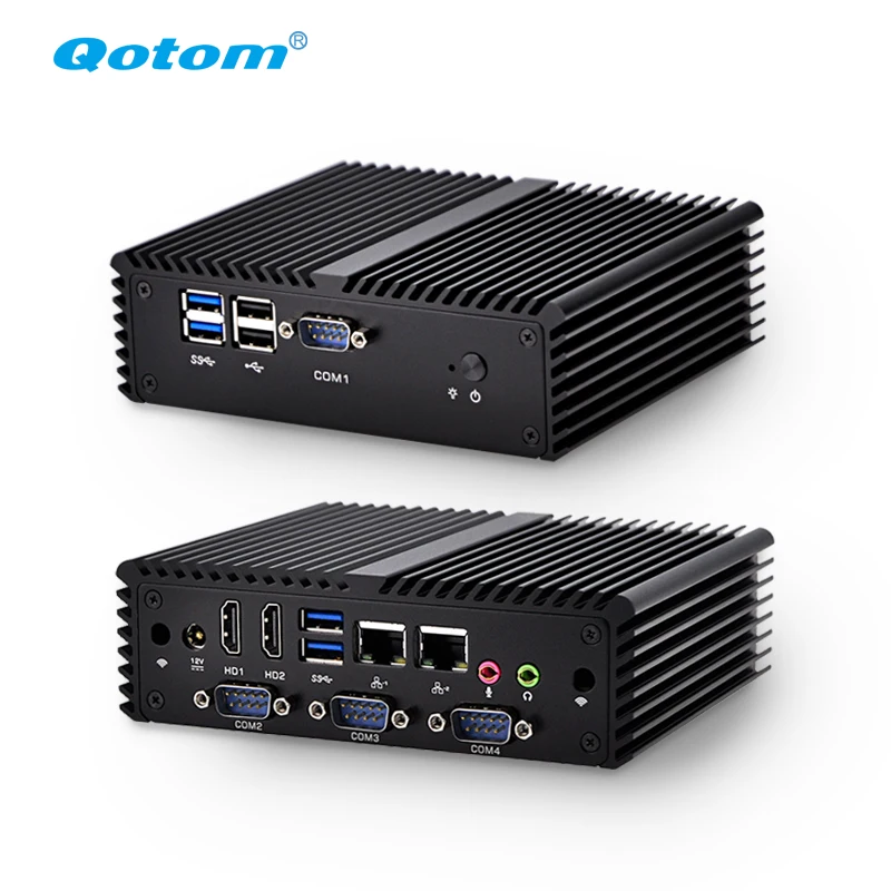  Qotom Q450P-S08 Мини компьютер PC аппаратное обеспечение Core i5-4200U процессор с 2 Порт Gigabit NIC поддержка AES-NI (4G RAM + 32G