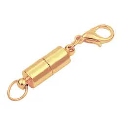Hot sell 40mm  brass magnetic clasp with lobster clasp for leather bracelet chain