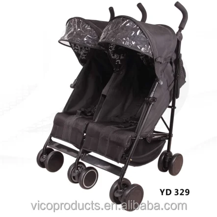 
comfortable side by side two seats lightweight baby twin stroller meet EN 1888 standard 