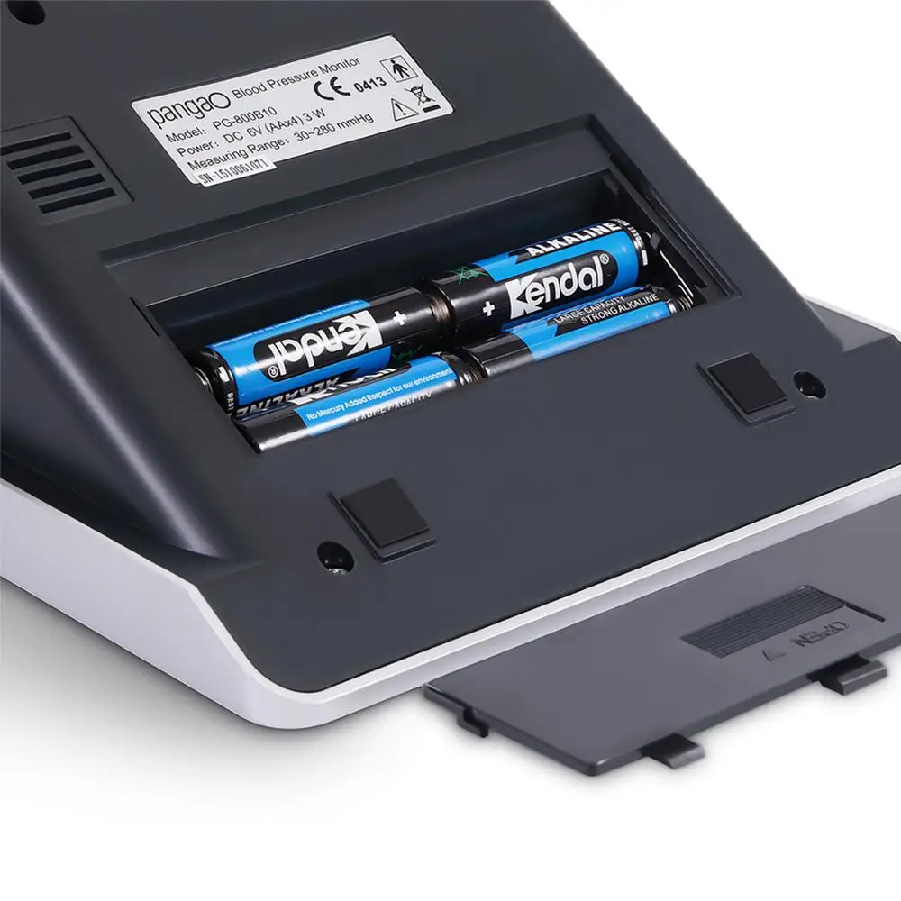 pangao huge size fashional blue home use arm type automatic blood pressure monitor with huge screen display