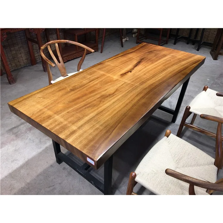 
French Style Antique Design Natural Rectangular Walnut Solid wood top 