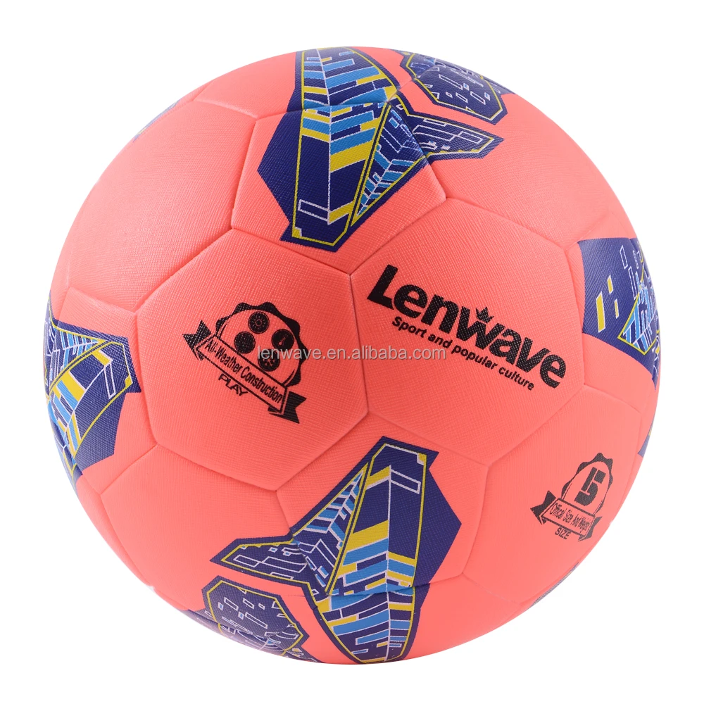 Lenwave branded soccer balls deflated packing thermal bonded custom soccer ball
