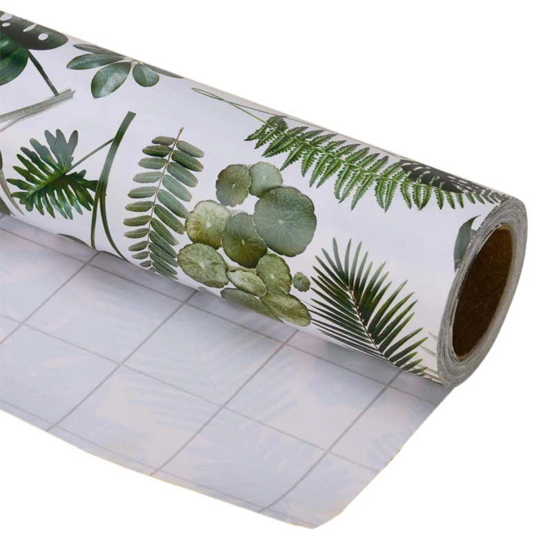 
 Китайский поставщик, оптовая продажа, оберточная бумага с принтом зеленых листьев для подарков  