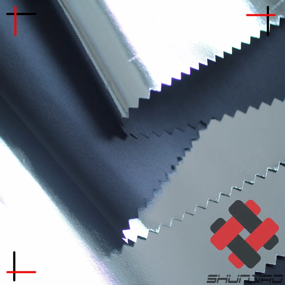 150D polyester oxford aluminum foil fabric