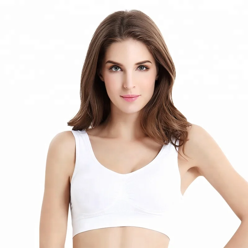
AS SEEN ON TV Polyamide Spandex High Impact Support Wireless Sports Ahh Bra With Pads Sports Bra Women 