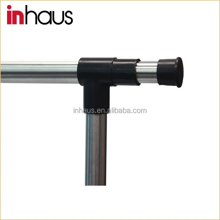 Double pole stainless steel adjustable garment rack revolving rotating telescopic stand clothes drying rack manufacturer