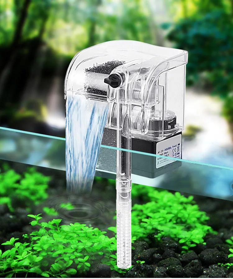 Filtering oxygen-supplying aquarium fish tank external water filter