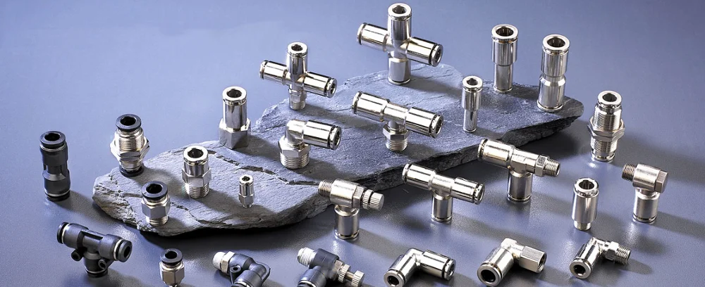 Pneumatic Components RSL Flow Control RNSE Two Touch Fittings brass nickel-plated Pneumatic rapid fittings quick connectors RSC