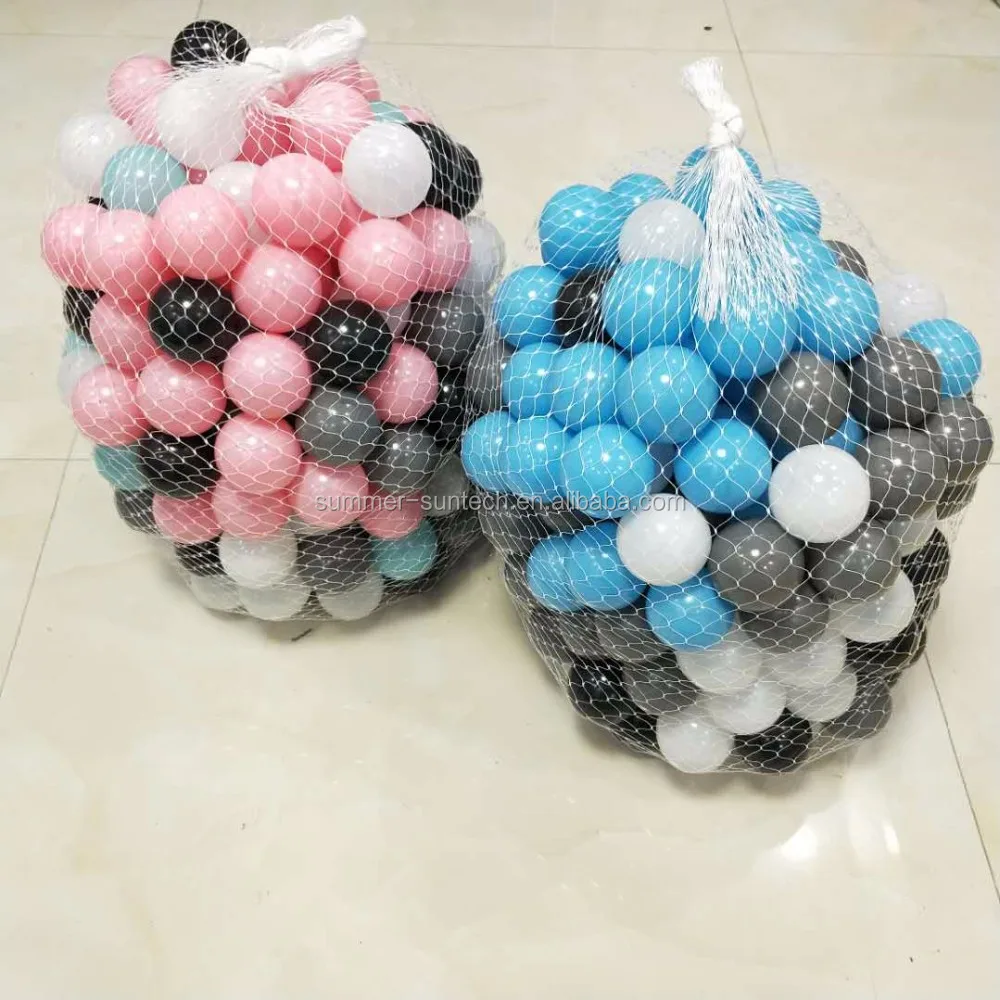 Colorful baby ocean ball pit balls bathing toy soft hollow plastic balls