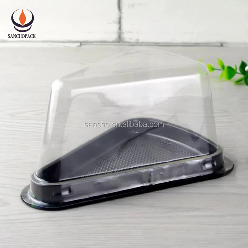 Custom thermoformed plastic cheesecake cake packaging container with lid