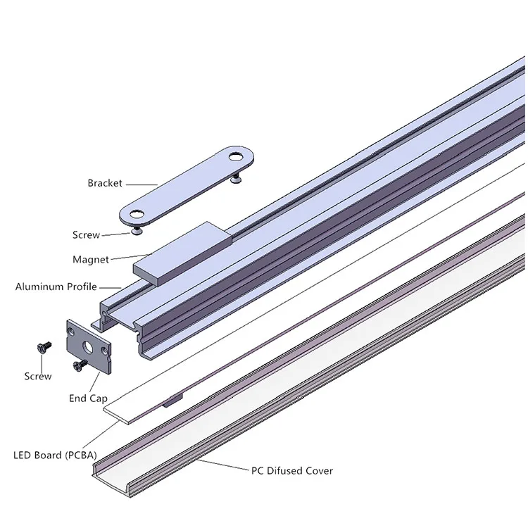 
Professional 24*10*1000mm led linear lamp tube recessed light with sales price 