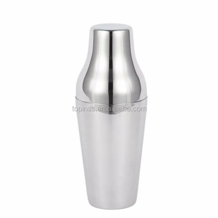 Hot sale Popular Stainless Steel Bartender Tools French Parisian Cocktail Shaker in silver 600ml