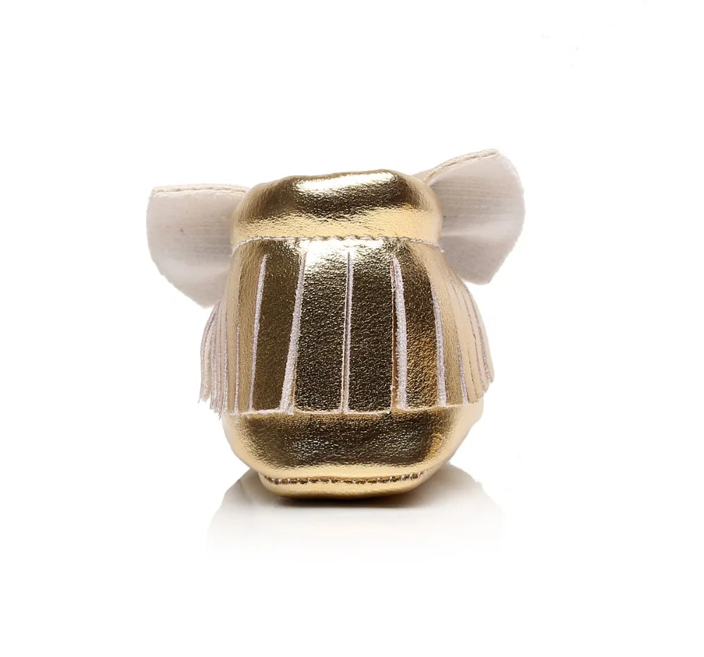 wholesale factory fringe bow baby shoes PU leather baby mocassins shoes