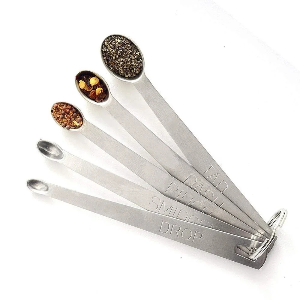 5 Pieces Mini Stainless Steel Measuring Spoons Set for Accurate Measure