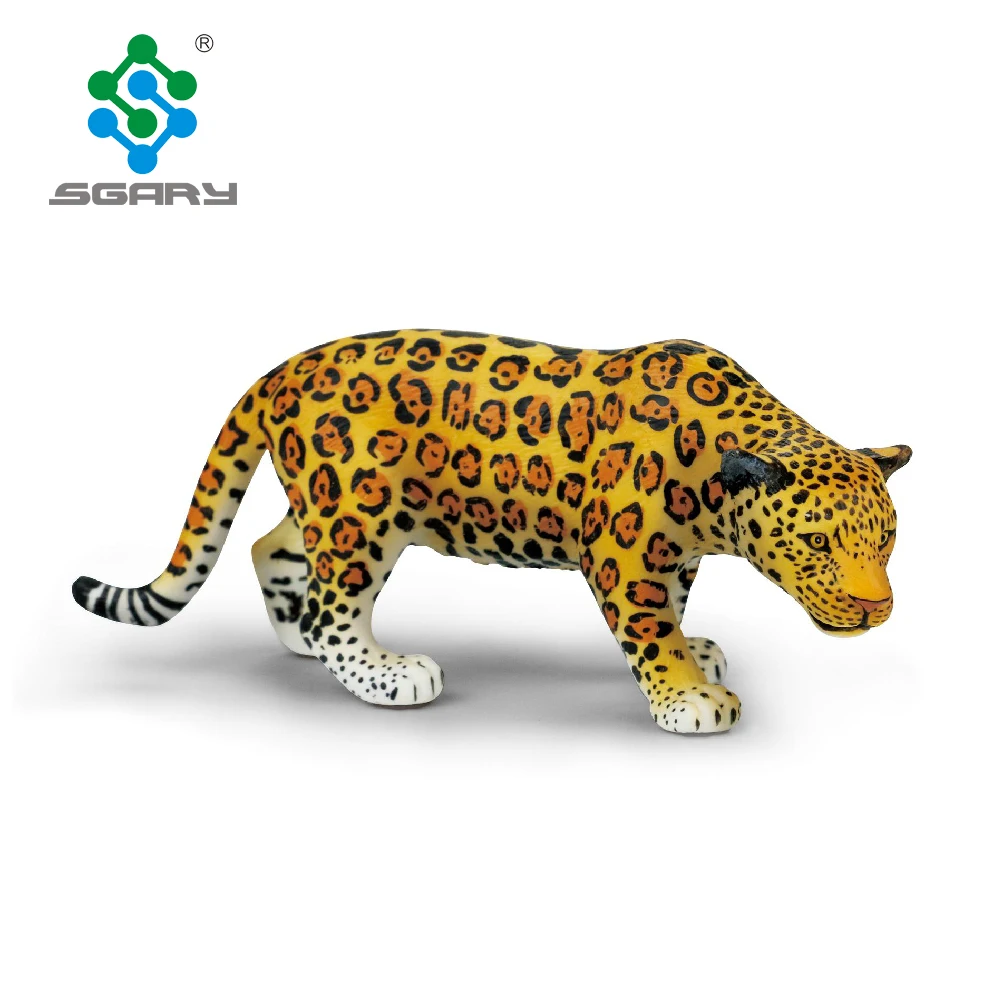 Wholesale wild Leopard pvc toys animal