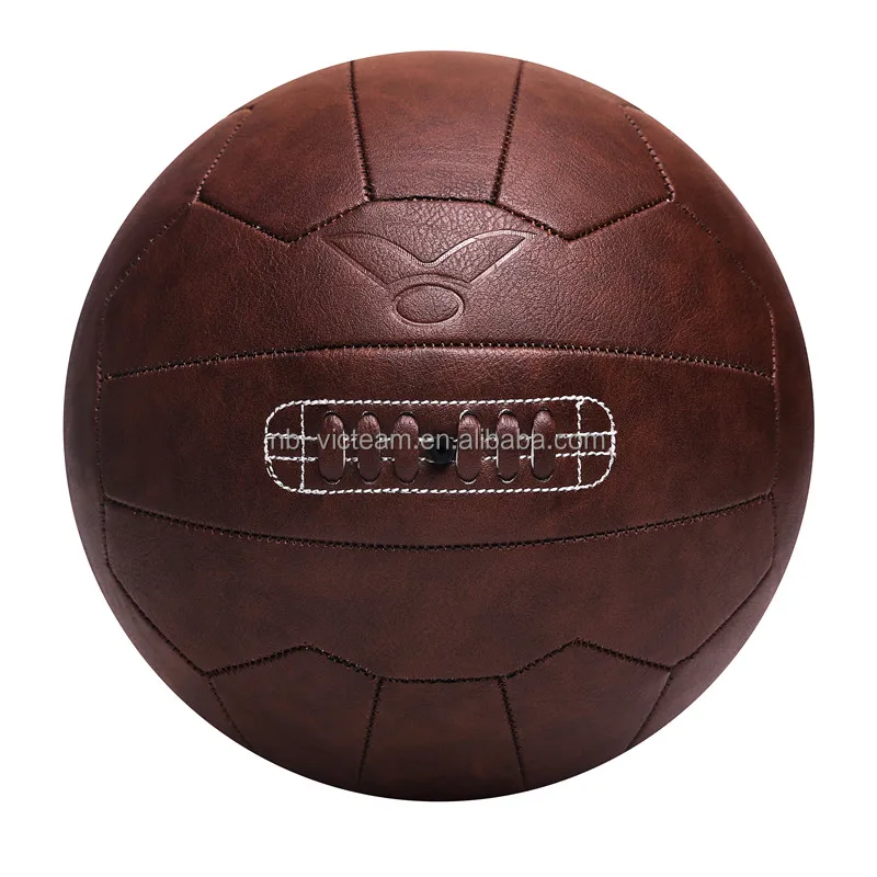 Promotional Brown Antique Leather Retro Soccer Ball Wholesale,Old Fashion Vintage Souvenir Football