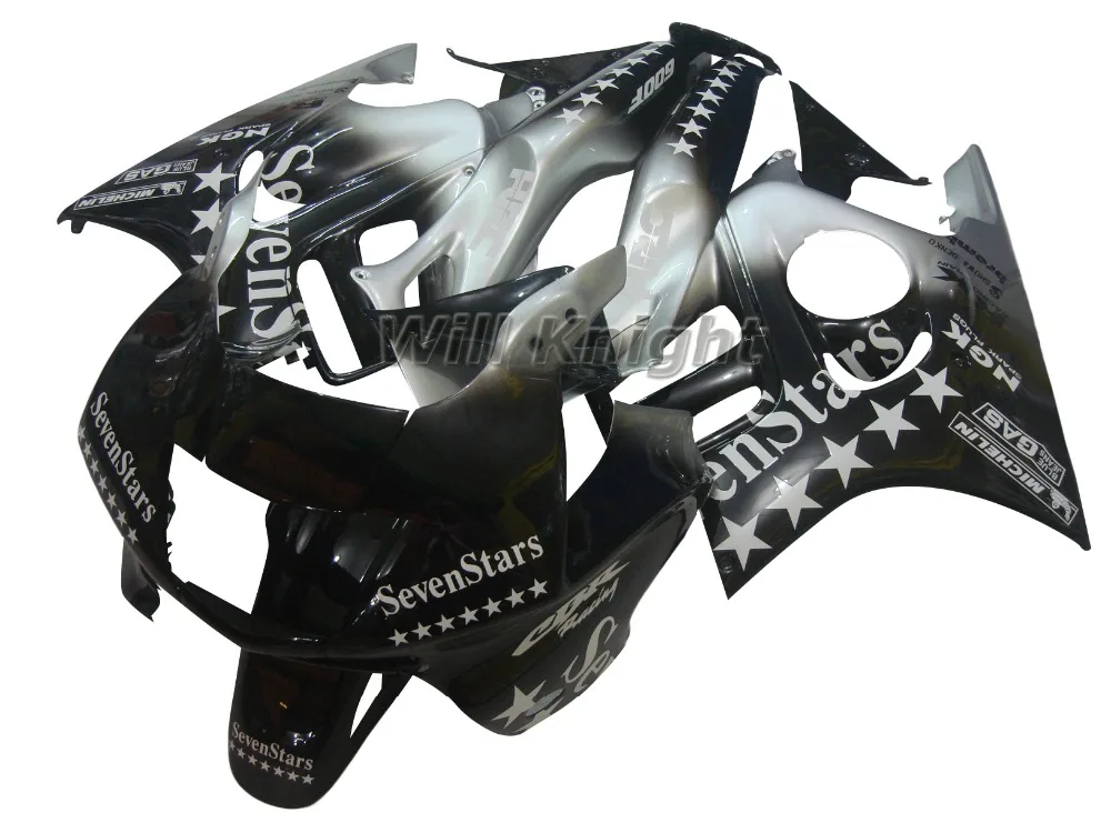 ABS Fairing Kits Motorcycle Kit 100% Fit For HONDA CBR600 F3 97 98 Silver Black Seven Stars
